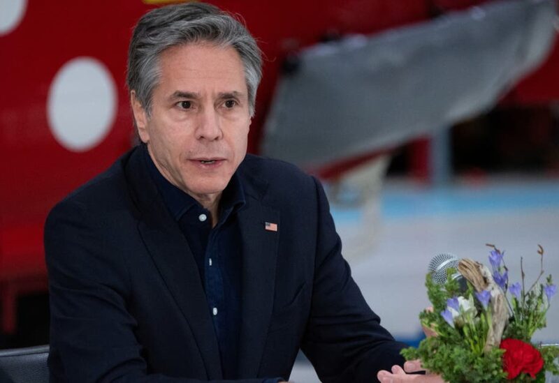 US Secretary of State Antony Blinken speaks at Kangerlussuaq Airport in Greenland, May 20, 2021. (Reuters)