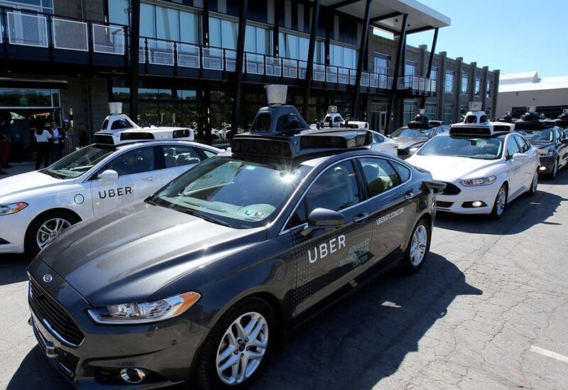 A fleet of Uber’s Ford Fusion self driving cars are shown during a demonstration of self-driving automotive technology in Pittsburgh, US, on September 13, 2016. (Reuters)