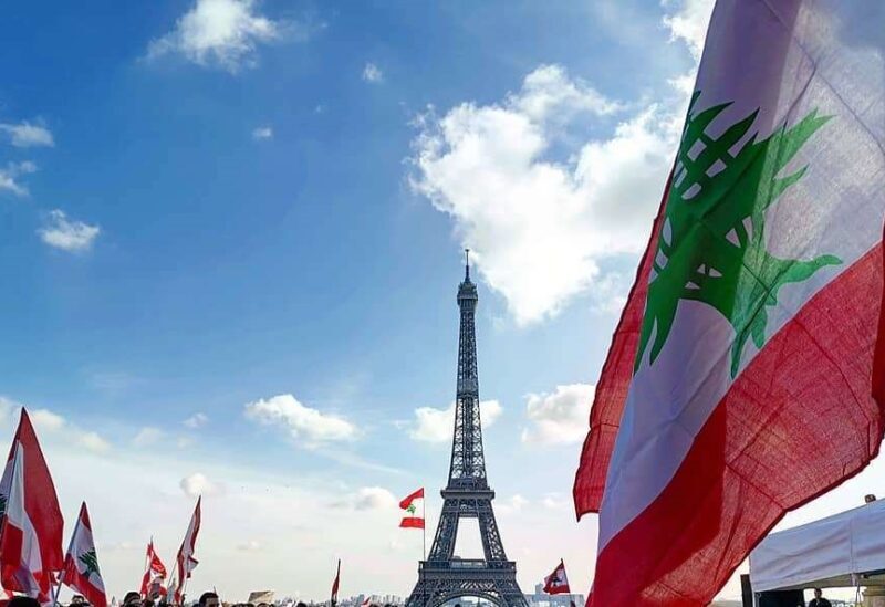 Lebanese flag in France