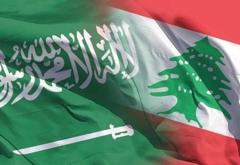 Lebanese and Saudi flags