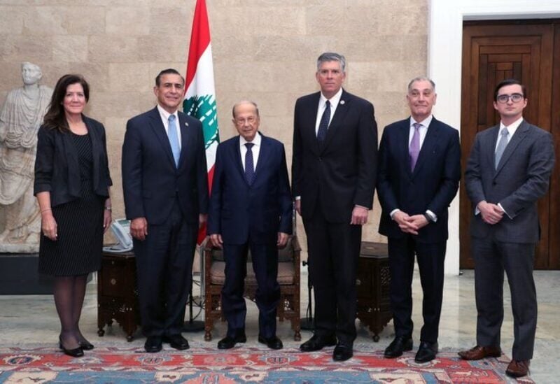 Michel Aoun with a Congress delegation