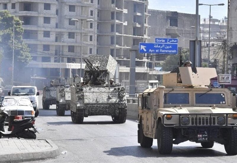 Army Military vehicles in Tayouneh