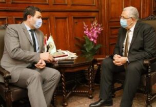 Minister of Agriculture, Dr. Abbas Al-Hajj Hassan and his Egyptian counterpart Al-Sayed el-Quseir