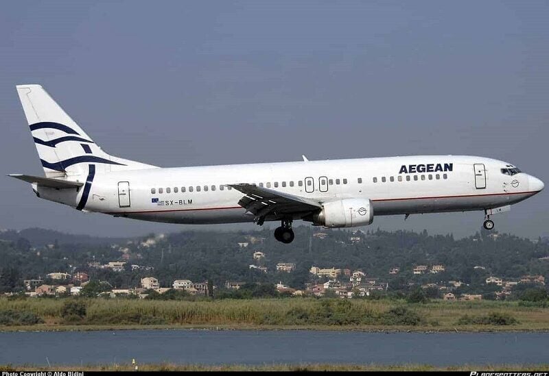 Plane belonging to the Greek company Aegean