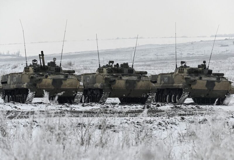 Russian BMP-3 infantry fighting vehicles