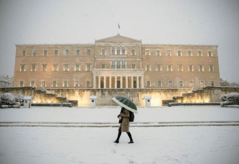 Snow blankets Greece
