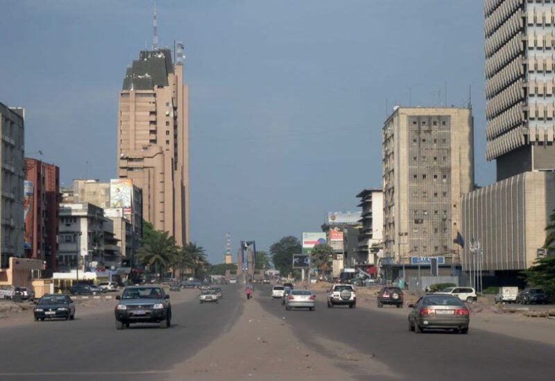 A general view shows traffic along a street in the Democratic Republic of Congo's capital Kinshasa,
