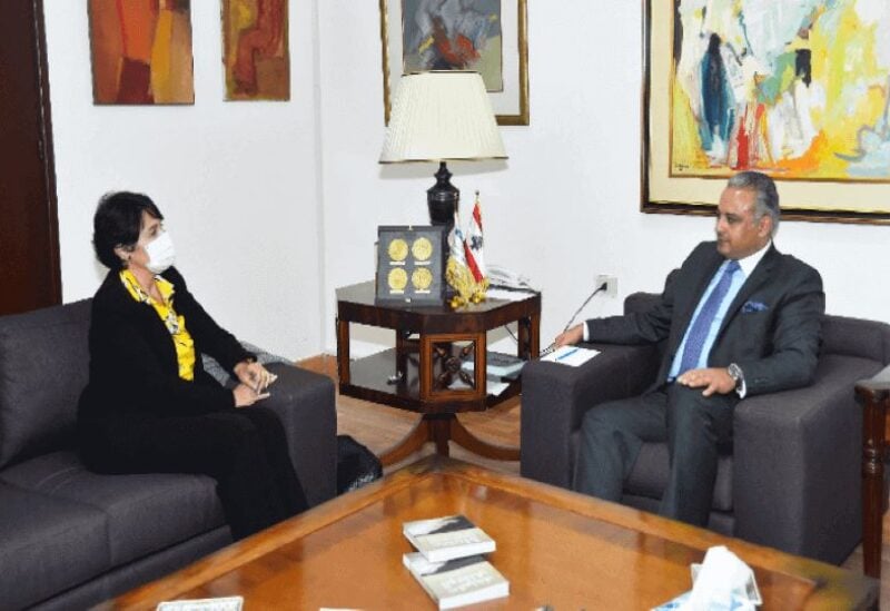 Al Mortada with French Ambassador to Lebanon, Anne Grillo