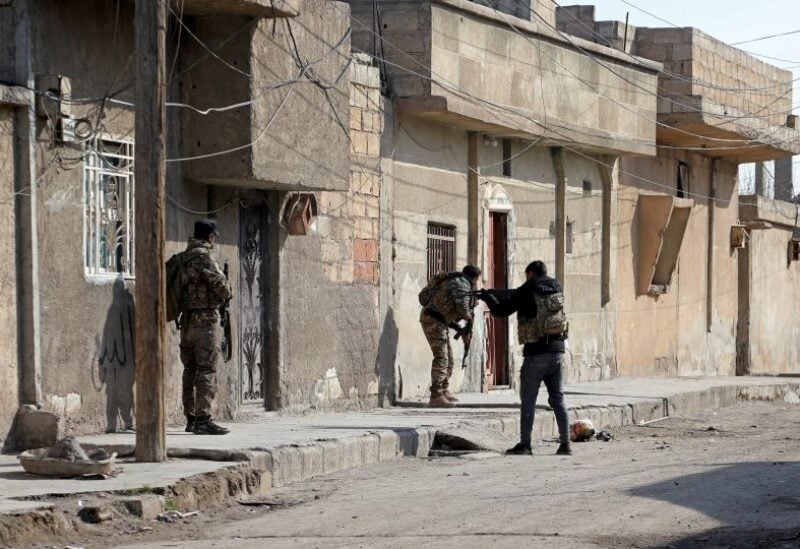 Kurdish security forces deploy in Syria's northern city of Hasakeh on January 22, 2022, amid fighting with ISIS over a prison takeover. (AFP)