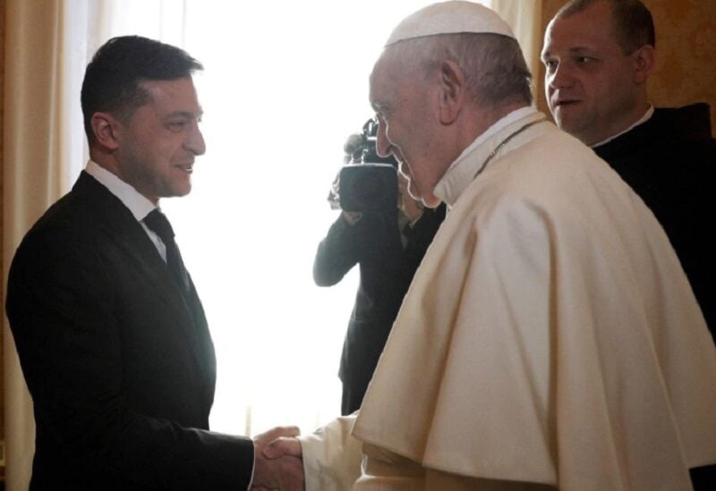 Pope Francis meets with Ukrainian President Volodymyr Zelensky
