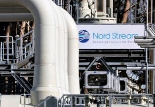 Pipes at the landfall facilities of the 'Nord Stream 1' gas pipeline
