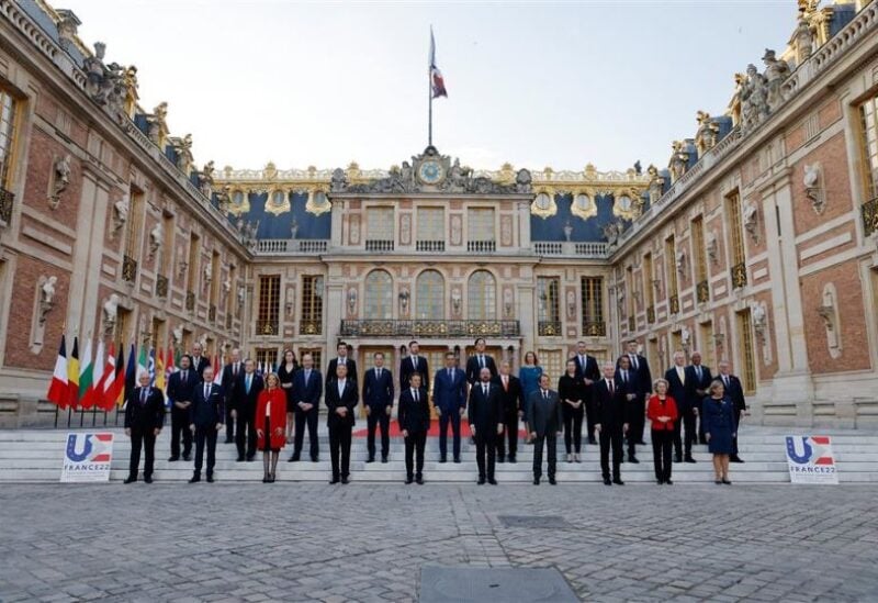EU heads of State attend EU leaders summit at the Palace of Versailles, near Paris, on March 11,