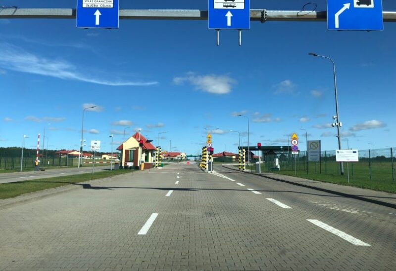 Grzechotki border crossing between Poland and Russia,