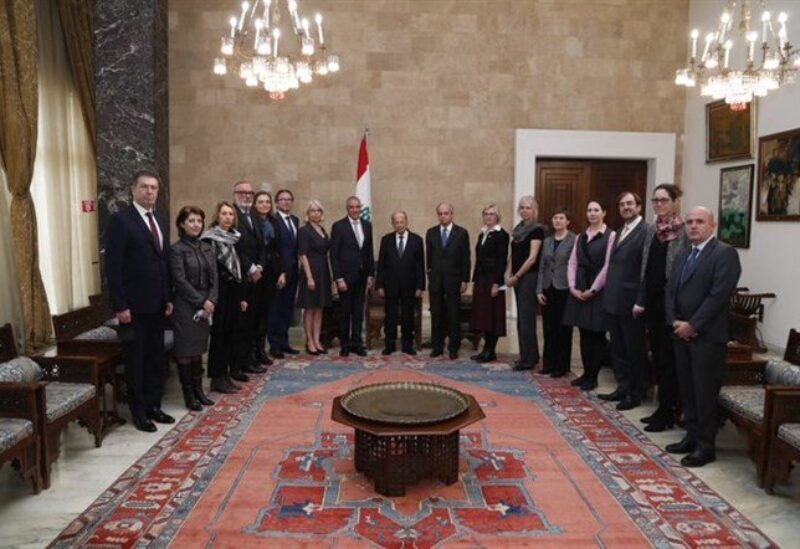 President Aoun with the European Union delegation