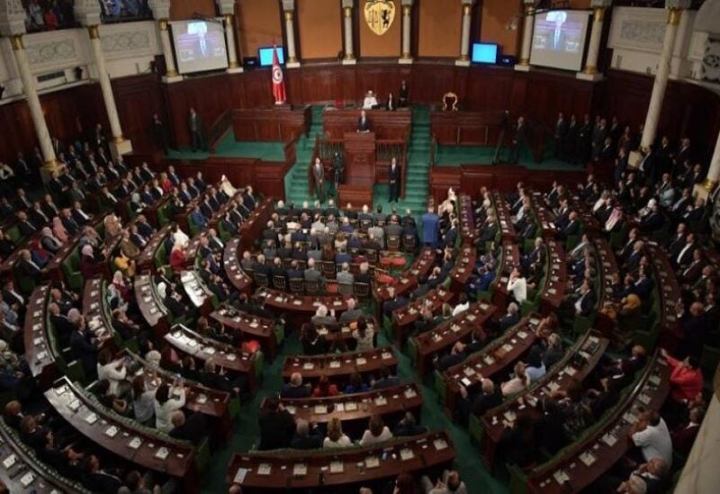 Tunisian lawmakers debate at the Tunisian Assembly (parliament)