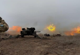 Service members of the 92nd Separate Mechanized Brigade of the Ukrainian Armed Forces hold artillery drills at a shooting range in an unknown location in eastern Ukraine, in this handout picture released December 17, 2021. Picture released December 17, 2021. Press Service of the 92nd Separate Mechanized Brigade/Handout via REUTERS