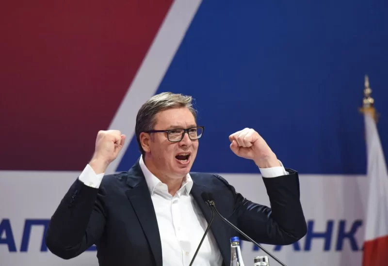 Aleksandar Vucic, the presidential candidate of the ruling SNS party - REUTERS