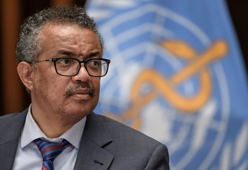 FILE PHOTO: World Health Organization (WHO) Director-General Tedros Adhanom Ghebreyesus attends a news conference organized by Geneva Association of United Nations Correspondents (ACANU) amid the COVID-19 outbreak, caused by the novel coronavirus, at the WHO headquarters in Geneva Switzerland July 3, 2020. Fabrice Coffrini/Pool via REUTERS/File Photo