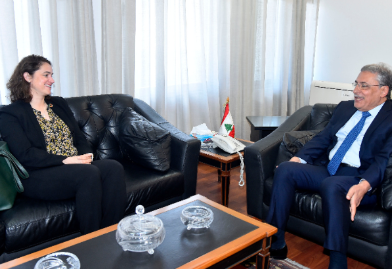 Justice Minister Henry El-Khoury meets UNDP’s Hauenstein