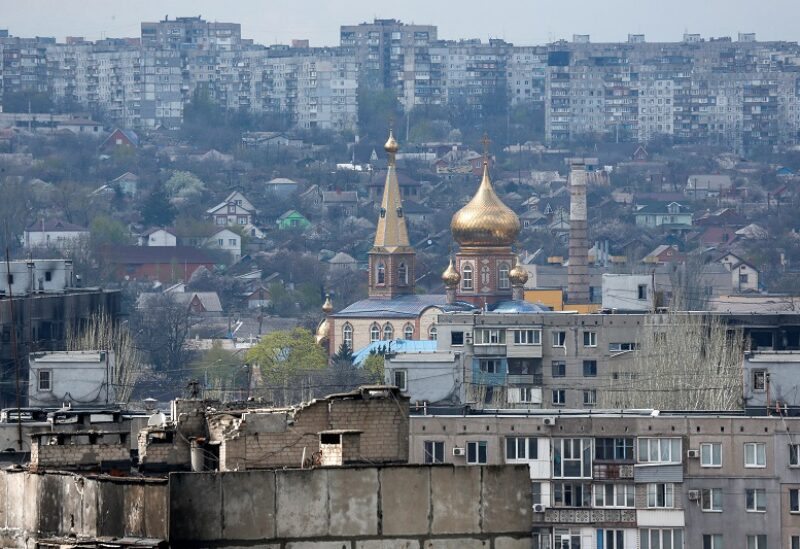 A view shows the city in the course of Ukraine-Russia conflict in the southern port of Mariupol, Ukraine April 22, 2022. REUTERS/Alexander Ermochenko