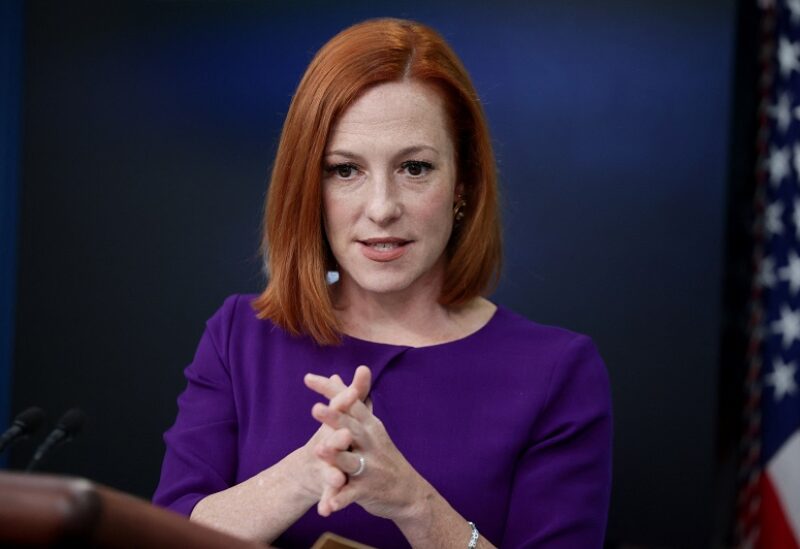 White House Press Secretary Jen Psaki answers questions during the daily press briefing at the White House in Washington, U.S., April 26, 2022. REUTERS/Evelyn Hockstein
