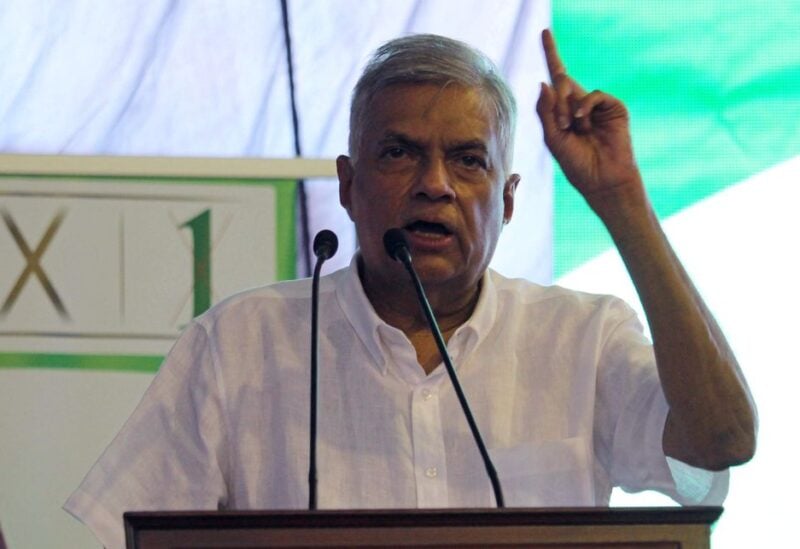 Ranil Wickremesinghe, leader of the United National Party speaks to his supporters during a campaign rally on the last day for rallies, ahead of country's parliamentary election scheduled for August 5, 2020, in Galle, Sri Lanka, August 2, 2020. REUTERS/Indunil Usgoda Arachchi