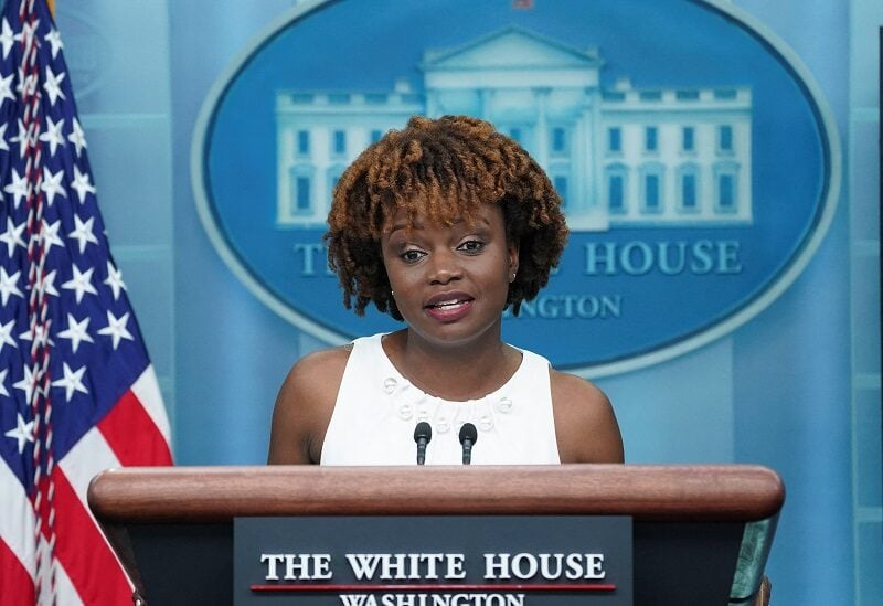 White House Deputy Press Secretary Karine Jean-Pierre speaks after being introduced as President Joe Biden's next White House press secretary at the White House in Washington, U.S., May 5, 2022. REUTERS/Kevin Lamarque