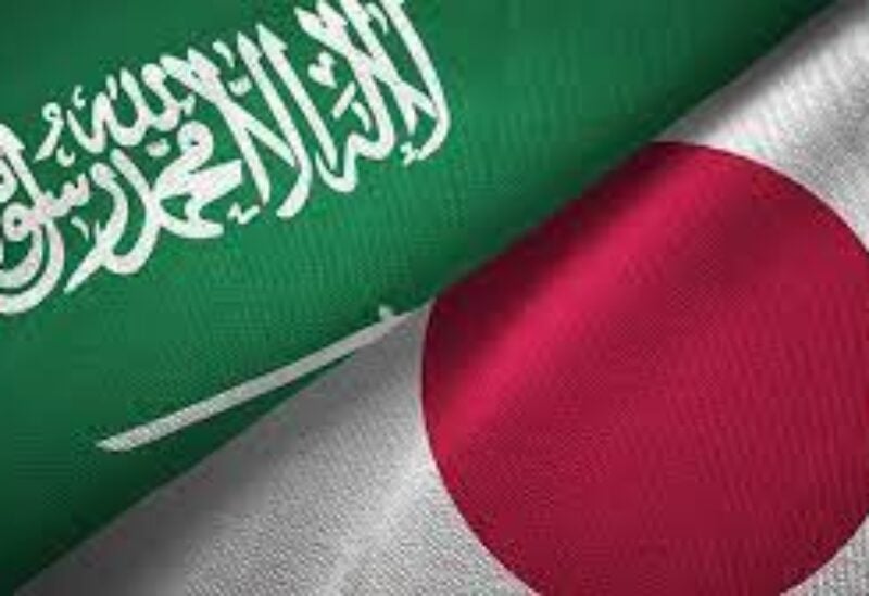 Saudi and Japanese flags