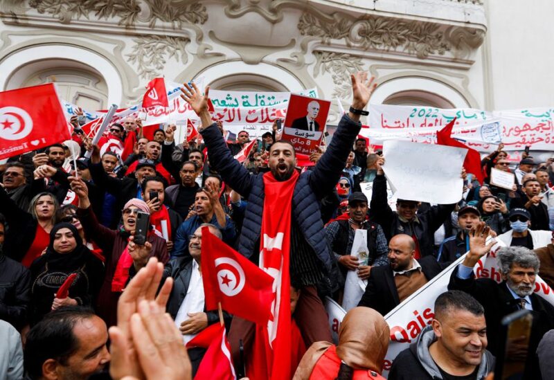 Tunisian president's backers rally to demand clampdown on opposition