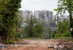 A view shows apartment buildings damaged during Ukraine-Russia conflict in the town of Popasna in the Luhansk region, Ukraine May 27, 2022. REUTERS/Alexander Ermochenko