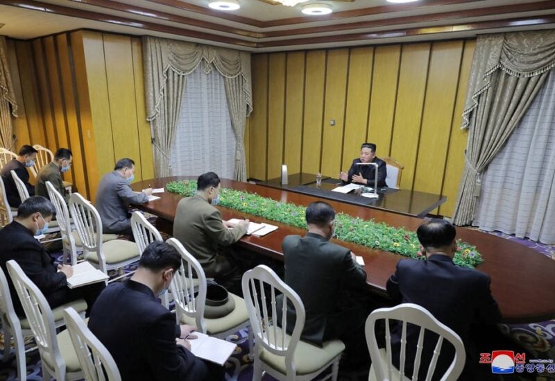 North Korean leader Kim Jong Un visits the State Emergency Epidemic Prevention Headquarters - REUTERS