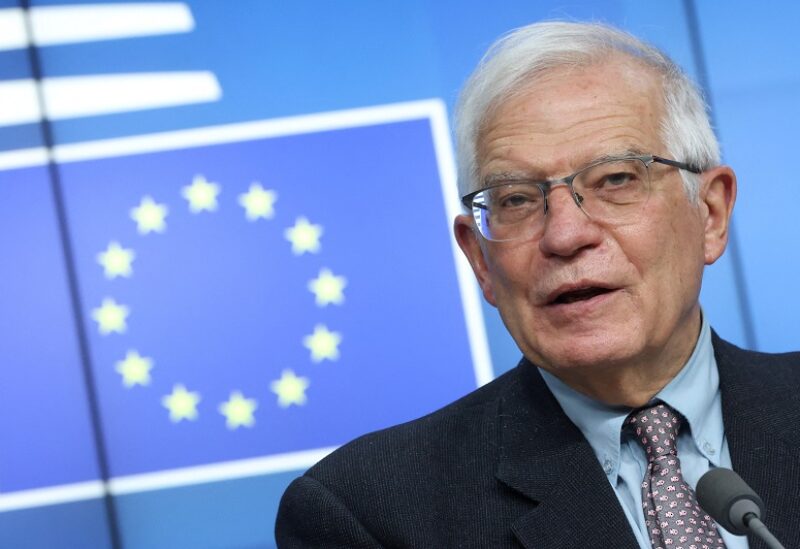 FILE PHOTO: High Representative of the European Union for Foreign Affairs and Security Policy Josep Borrell attends a news conference after Russia's invasion of Ukraine, in Brussels, Belgium, February 28, 2022. REUTERS/Yves Herman/File Photo