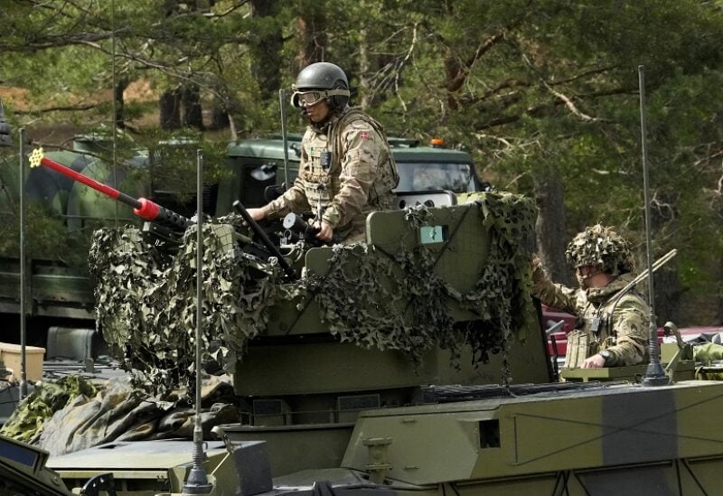 Danish army members of a NATO enhanced Forward Presence battlegroup drive their Piranha 5 Advanced Automated Autonomous Mortar System during Summer Shield 2022 military exercise in Adazi military base, Latvia May 27, 2022. REUTERS/Ints Kalnins
