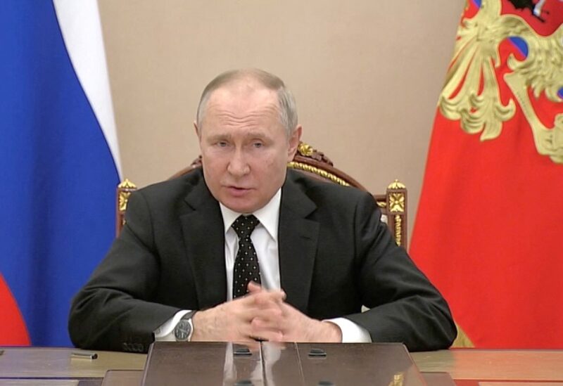 Russian President Vladimir Putin speaks about putting nuclear deterrence forces on high alert, in Moscow