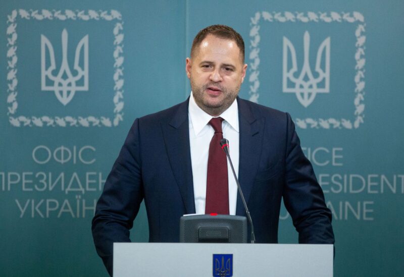 Andriy Yermak, newly appointed Chief of Staff of Ukraine's President Volodymyr Zelenskiy, attends a news briefing in Kyiv, Ukraine February 12, 2020. Ukrainian Presidential Press Service/Handout via REUTERS