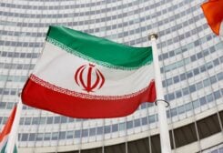 The Iranian flag waves in front of the International Atomic Energy Agency (IAEA) headquarters, amid the coronavirus disease (COVID-19) pandemic, in Vienna, Austria May 23, 2021. REUTERS/Leonhard Foeger/File Photo