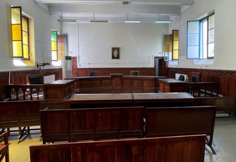 A view shows an empty courtroom during a strike by Tunisian judges in a protest against a purge of their ranks, in Tunis, Tunisia. REUTERS/Jihed Abidellaoui