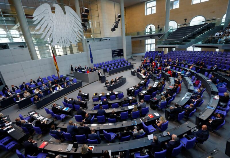 General view of a session of Germany's lower house of parliament, or Bundestag, in Berlin, Germany, June 2, 2022. REUTERS/Michele Tantussi