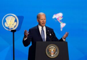 U.S. President Joe Biden speaks during the ninth Summit of the Americas, in Los Angeles, California, U.S. June 8, 2022. REUTERS/Lauren Justice