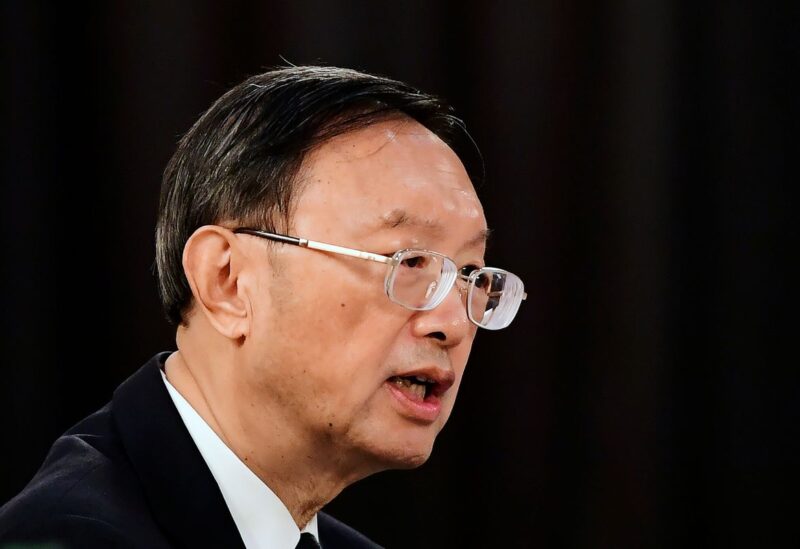 Yang Jiechi, director of the Central Foreign Affairs Commission Office for China, addresses the U.S. delegation at the opening session of U.S.-China talks at the Captain Cook Hotel in Anchorage, Alaska, U.S. March 18, 2021. Frederic J. Brown/Pool via REUTERS