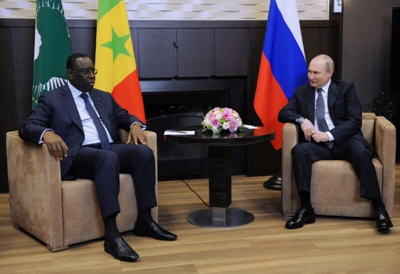 Russia's President Vladimir Putin attends a meeting with Senegal's President Macky Sall, who is currently the chairman of the African Union, at the Bocharov Ruchei state residence in Sochi, Russia June 3, 2022. Sputnik/Mikhail Klimentyev/Kremlin via REUTERS