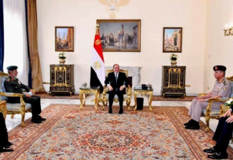 Sisi during a meeting with the Chief of Staff of the UAE Armed Forces. (Egyptian Presidency)