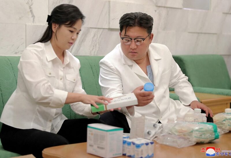 FILE PHOTO: North Korean leader Kim Jong Un sends home-prepared medicines to the Haeju City Committee of the Workers' Party of Korea (WPK) in this photo released by the country's Korean Central News Agency on June 16, 2022. KCNA via REUTERS ATTENTION EDITORS - THIS IMAGE WAS PROVIDED BY A THIRD PARTY. REUTERS IS UNABLE TO INDEPENDENTLY VERIFY THIS IMAGE. NO THIRD PARTY SALES. SOUTH KOREA OUT. NO COMMERCIAL OR EDITORIAL SALES IN SOUTH KOREA./File Photo