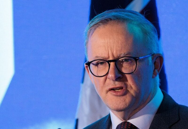 Australian Prime Minister Anthony Albanese speaks at the Sydney Energy Forum in Sydney, Australia July 12, 2022. Brook Mitchell/Pool via REUTERS