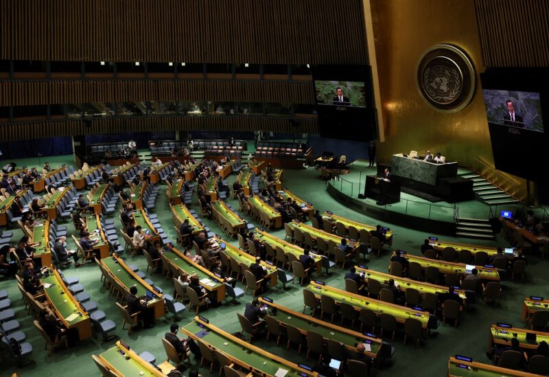 North Korea's Ambassador to the United Nations Kim Song speaks during a meeting of the U.N. General Assembly after China and Russia vetoed new sanctions on North Korea in the U.N. Security Council, at U.N. headquarters in New York City, New York, U.S., June 8, 2022. REUTERS/Mike Segar\