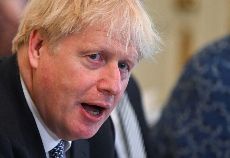 British Prime Minister Boris Johnson speaks at the start of a cabinet meeting in Downing Street in London, Britain July 5, 2022. Justin Tallis/Pool via REUTERS