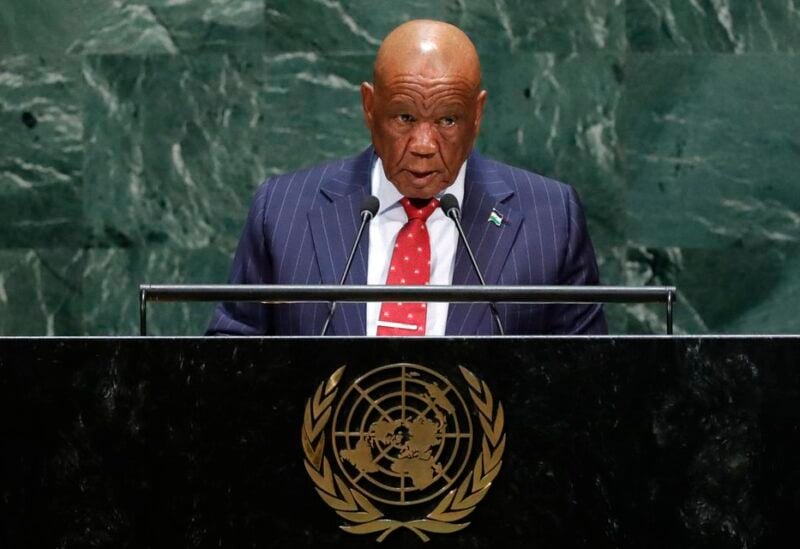 Thomas Motsoahae Thabane, Former Prime Minister of Lesotho addresses the 74th session of the United Nations General Assembly at U.N. headquarters in New York, U.S., September 27, 2019. REUTERS/Lucas Jackson