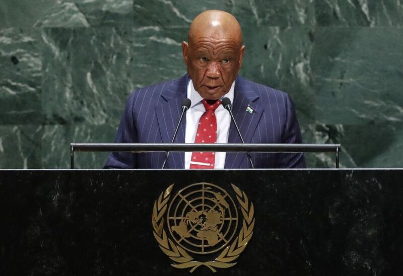 Thomas Motsoahae Thabane, Former Prime Minister of Lesotho addresses the 74th session of the United Nations General Assembly at U.N. headquarters in New York, U.S., September 27, 2019. REUTERS/Lucas Jackson