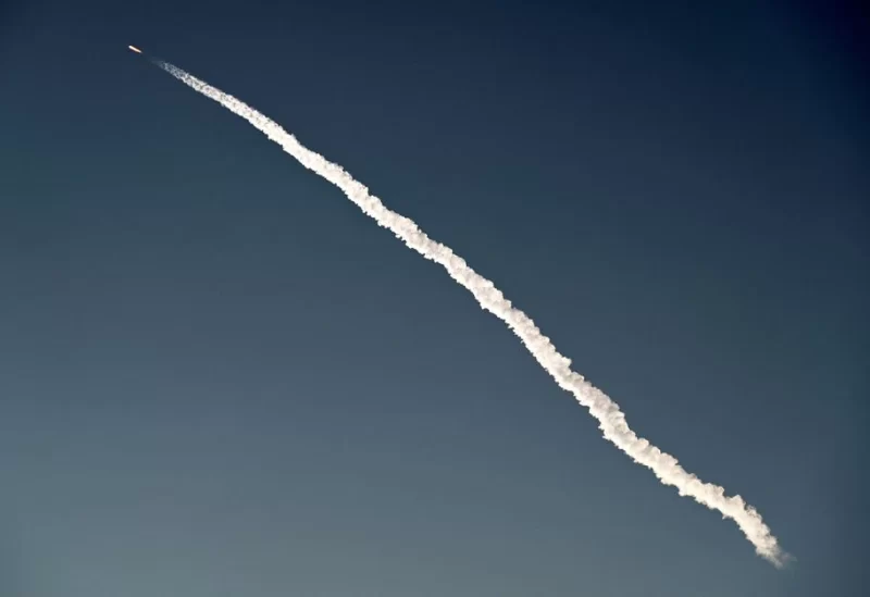 A SpaceX Falcon 9 rocket carrying a payload of 53 Starlink satellites lifts off from Launch Complex 39A at the Kennedy Space Center in Cape Canaveral, Florida, U.S.