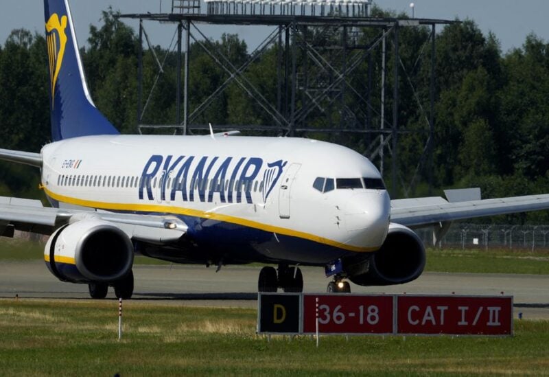 Ryanair aircraft Boeing 737-8AS lands at Riga International Airport, Latvia July 21, 2022. REUTERS/Ints Kalnins